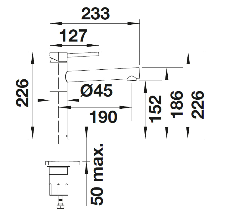 Blanco Alta-F II Chrome