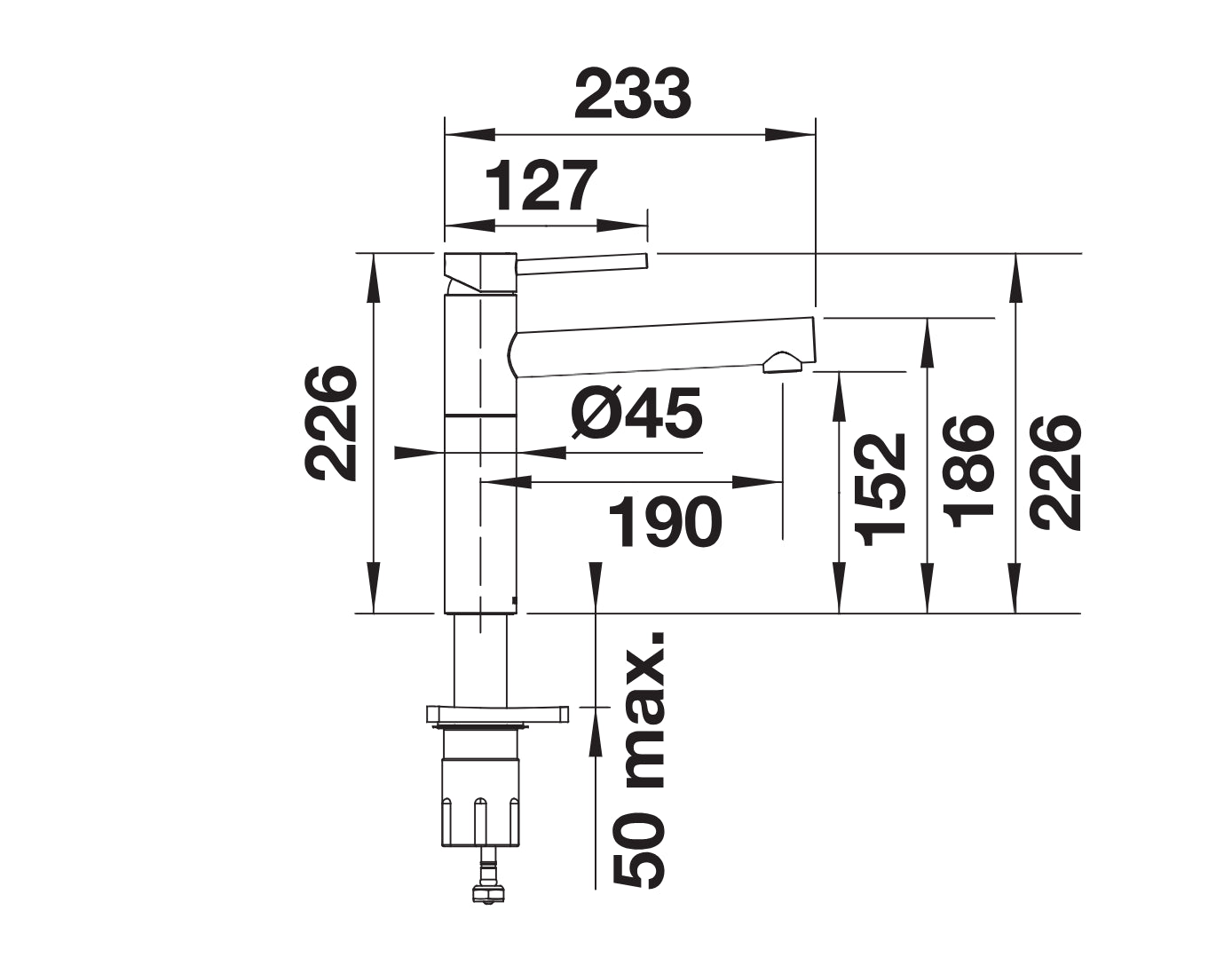 Blanco Alta II Satin Gold