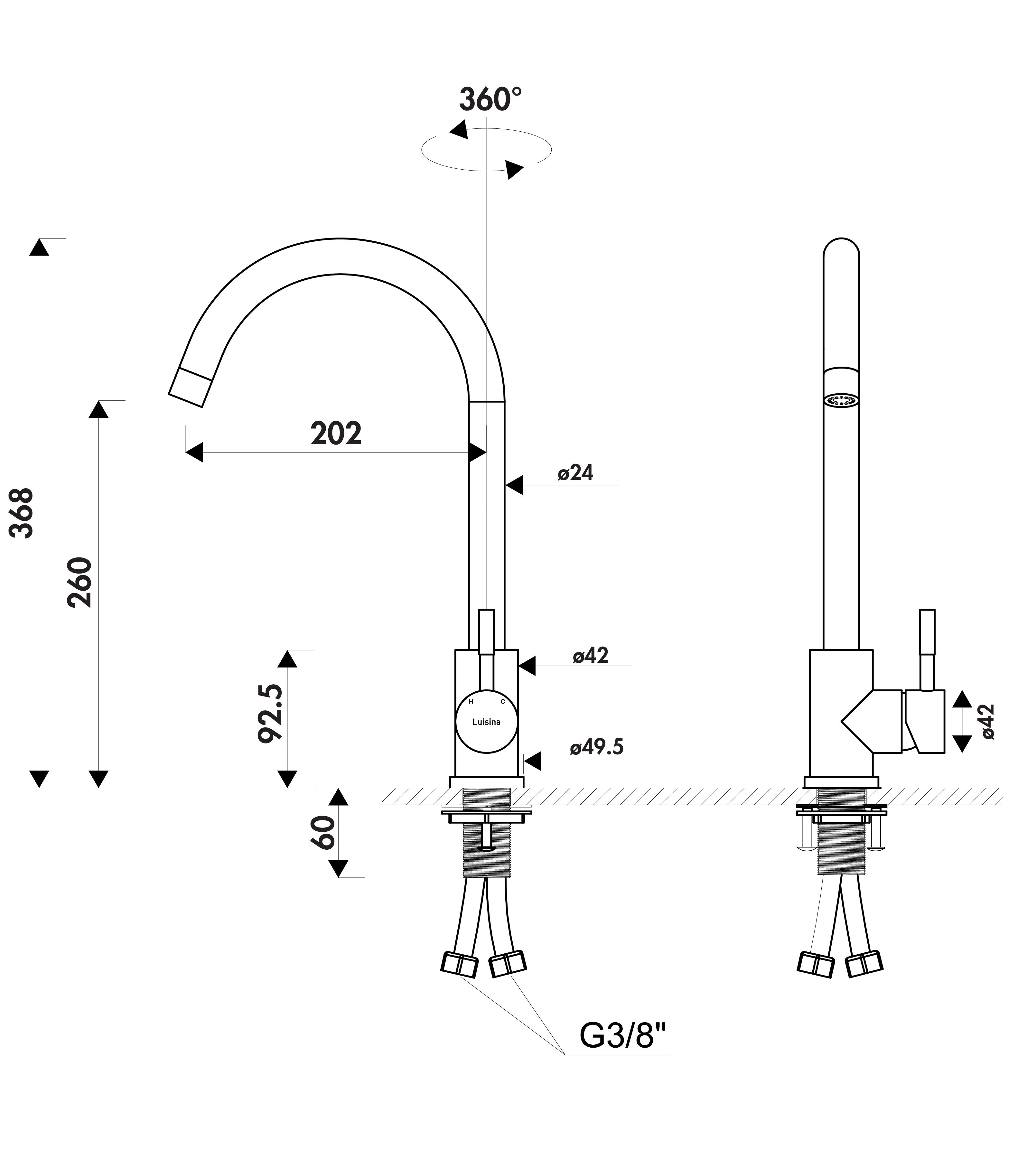 Luisina RC046 079 Noir Mat