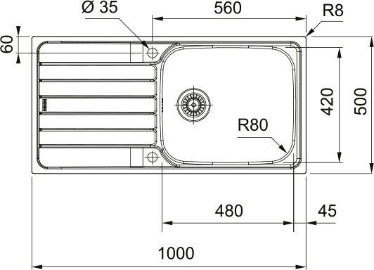 PACK Franke Spark SKX/SKL611-XL + Mitigeur