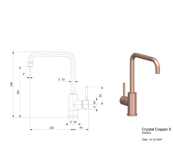 Reginox Crystal Copper R30523