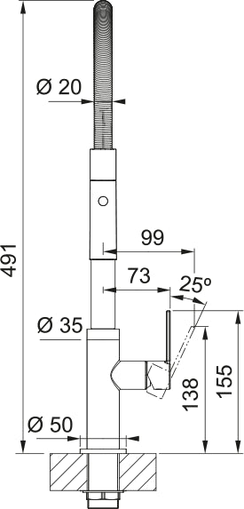 Franke Maris Slim Semi Pro Chrome