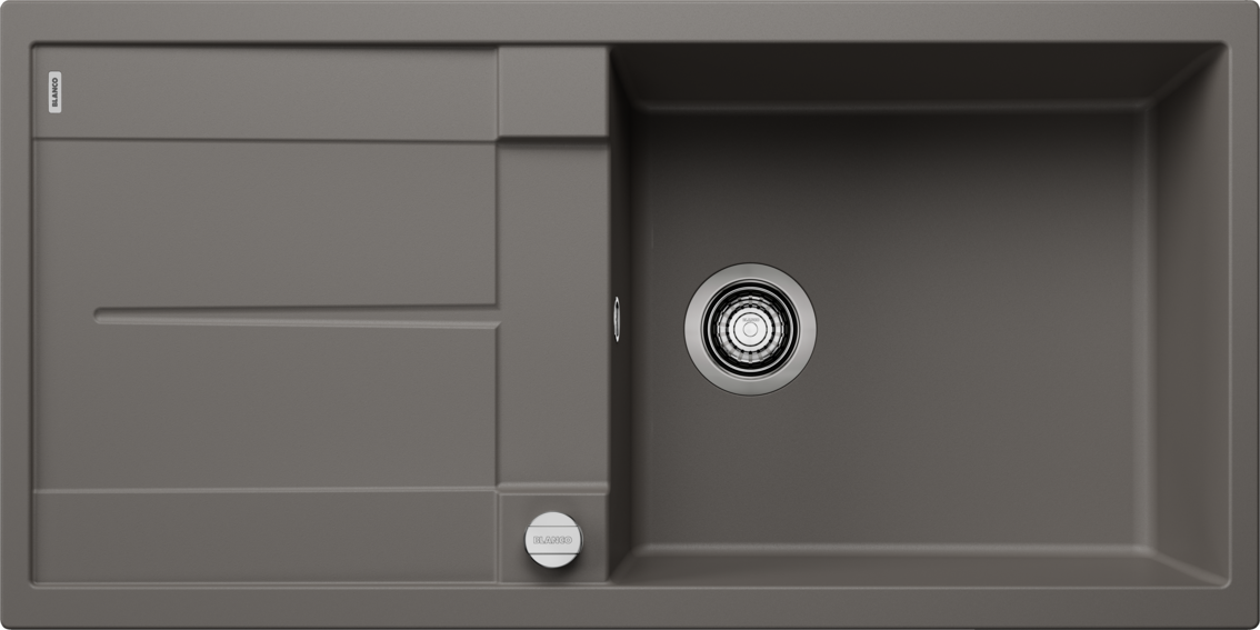 Blanco Metra XL 6S Silgranit – coloris Gris Volcan, vidage automatique