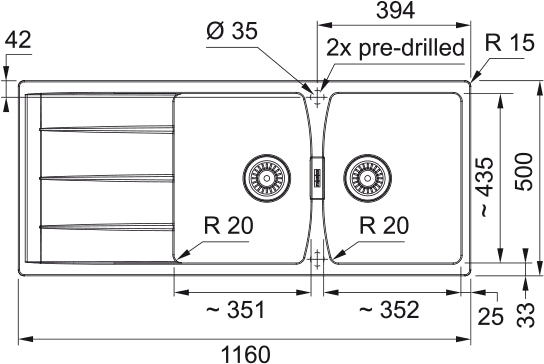 Franke Centro Fragranit+ CNG621