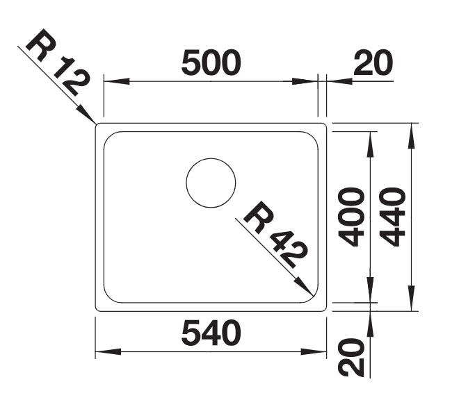 Blanco Solis 500-IF Inox InFino