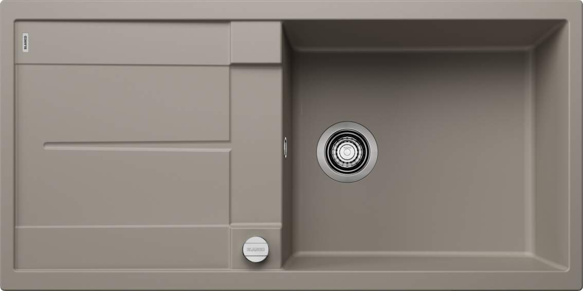 Blanco Metra XL 6S Silgranit – coloris Tartufo, vidage automatique