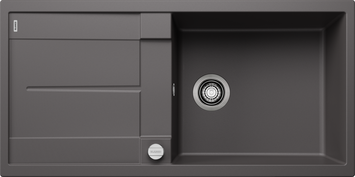 Blanco Metra XL 6S Silgranit – coloris Gris Rocher, vidage automatique