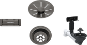 Set de bonde Blanco InFino satin Dark Steel à vidage manuel (réf. 207424)