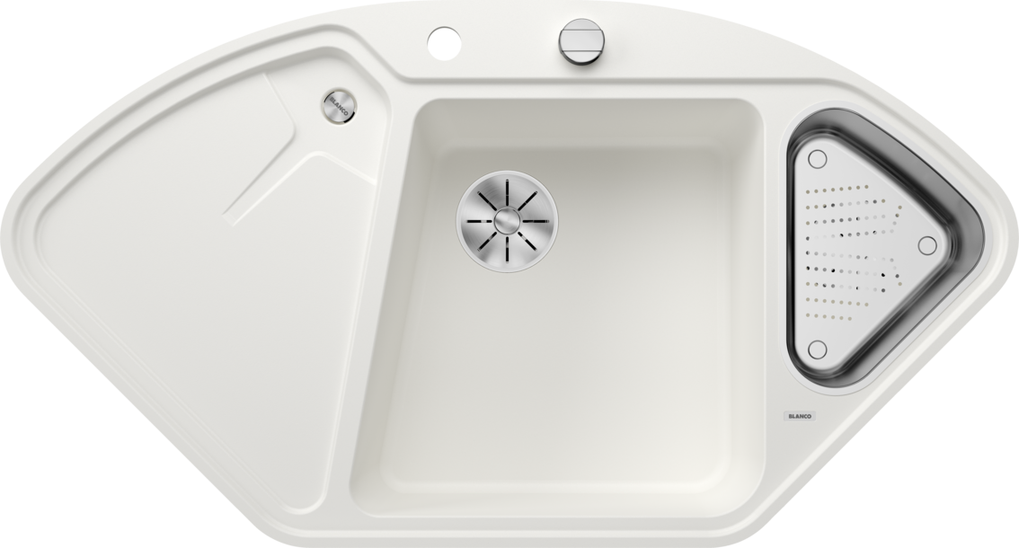 Blanco Delta II-F Silgranit – coloris Blanc