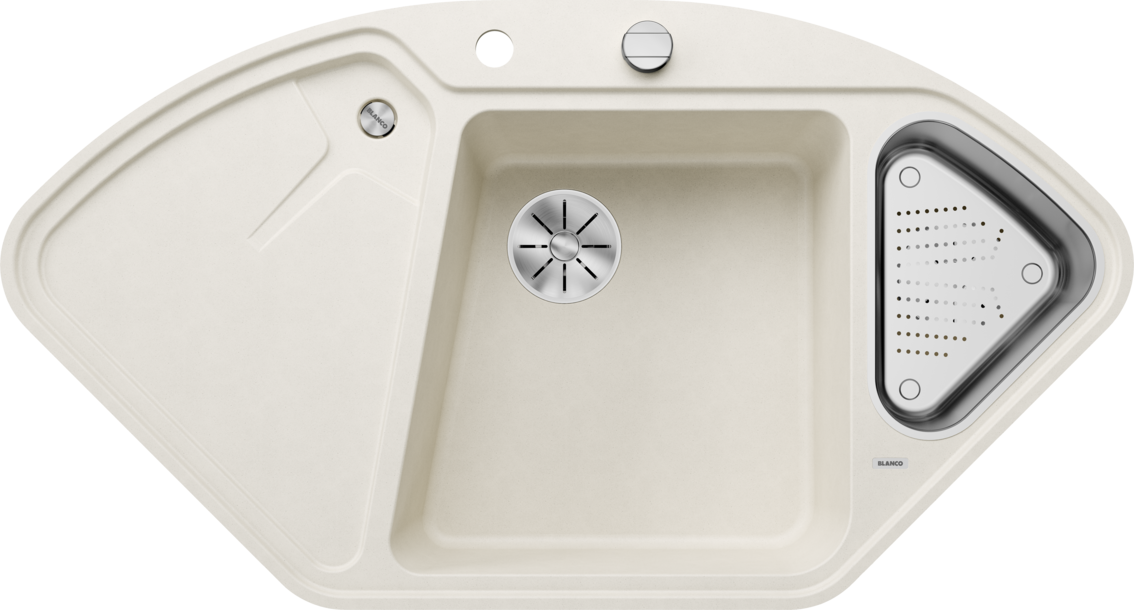 Blanco Delta II-F Silgranit – coloris Blanc Soft