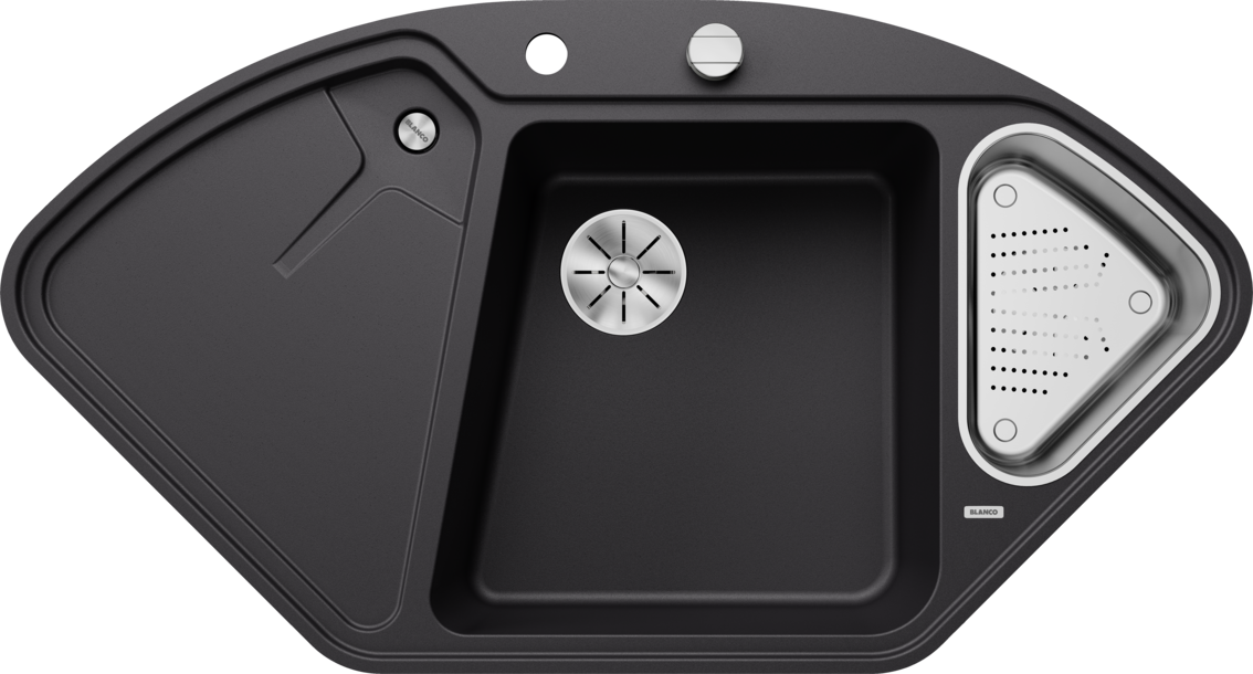 Blanco Delta II-F Silgranit – coloris Noir