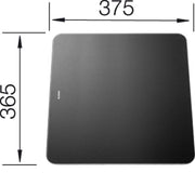 Blanco Planche à découper noire en verre securit