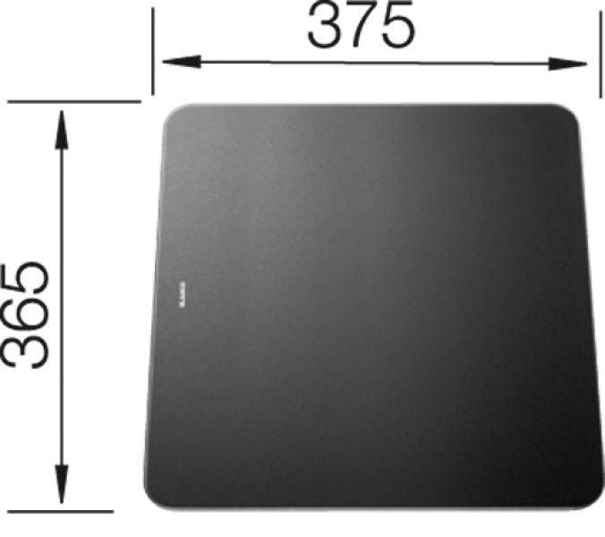 Blanco Planche à découper noire en verre securit