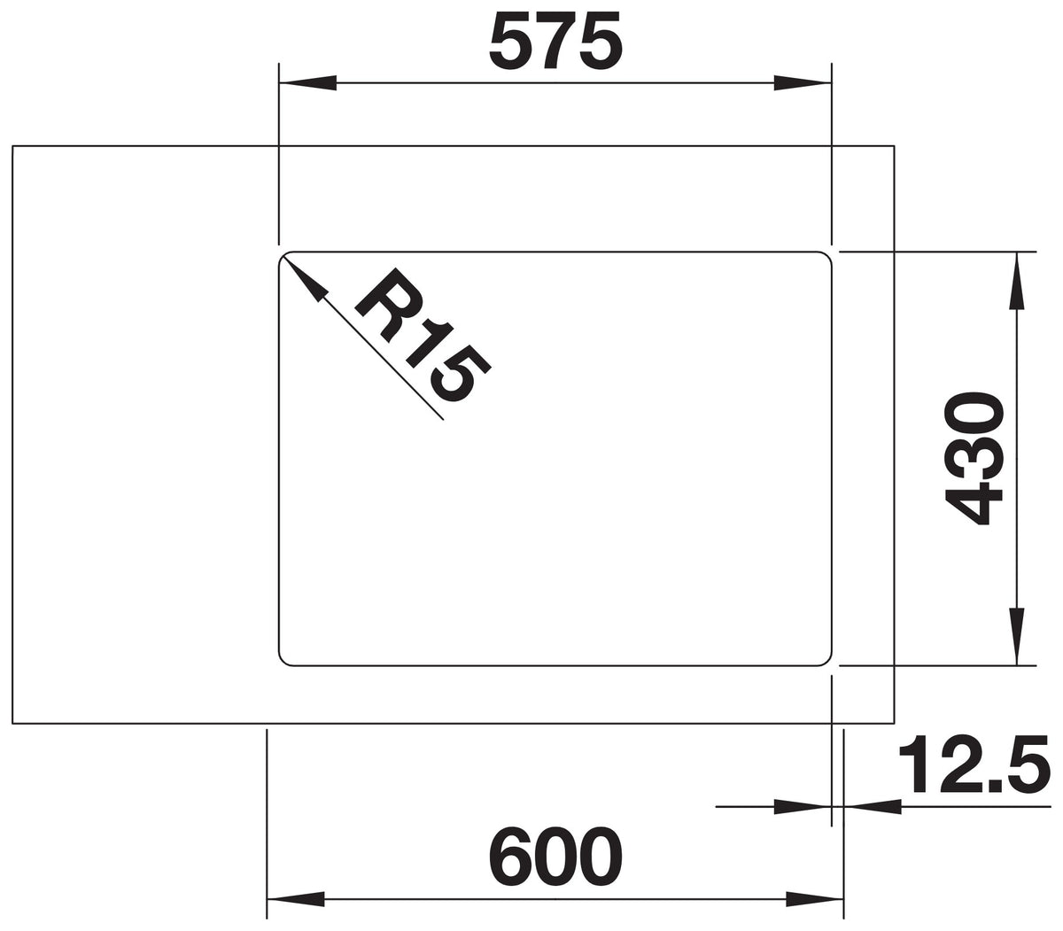 Blanco Andano 340/180-IF Inox InFino – découpe