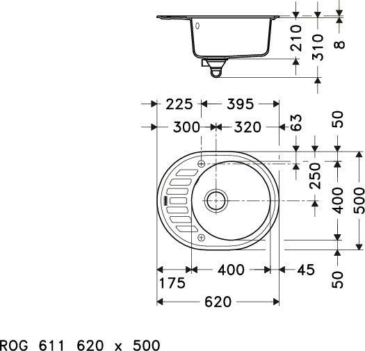 Franke Rotondo Fragranit+ ROG611-62