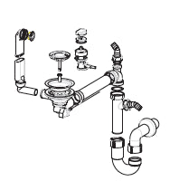 Franke Vidage Automatique pour évier 1 cuve synthèse