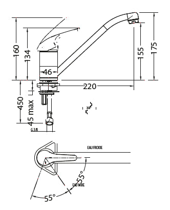 Franke Novara Eco à bec
