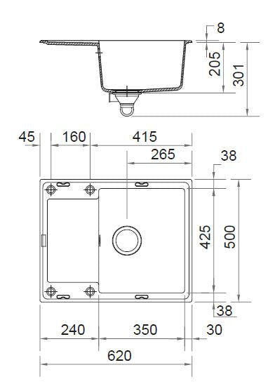 Franke Maris Fragranit+ MRG611-62