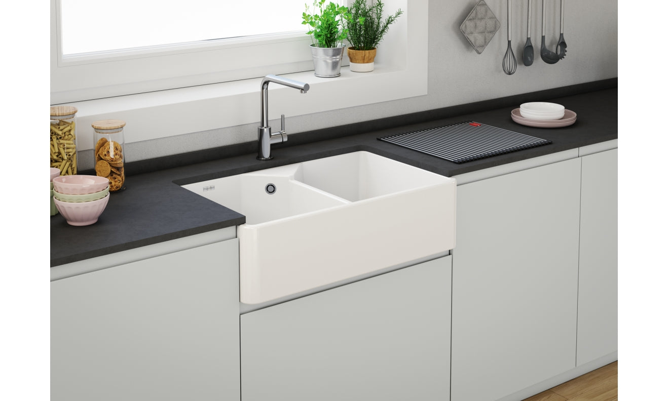 Évier céramique Franke Belfast BFK720-36-36 Blanc — mise en situation cuisine 3