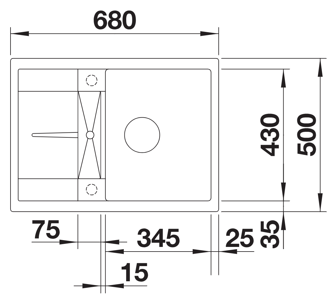 Blanco Metra 45S Compact Silgranit