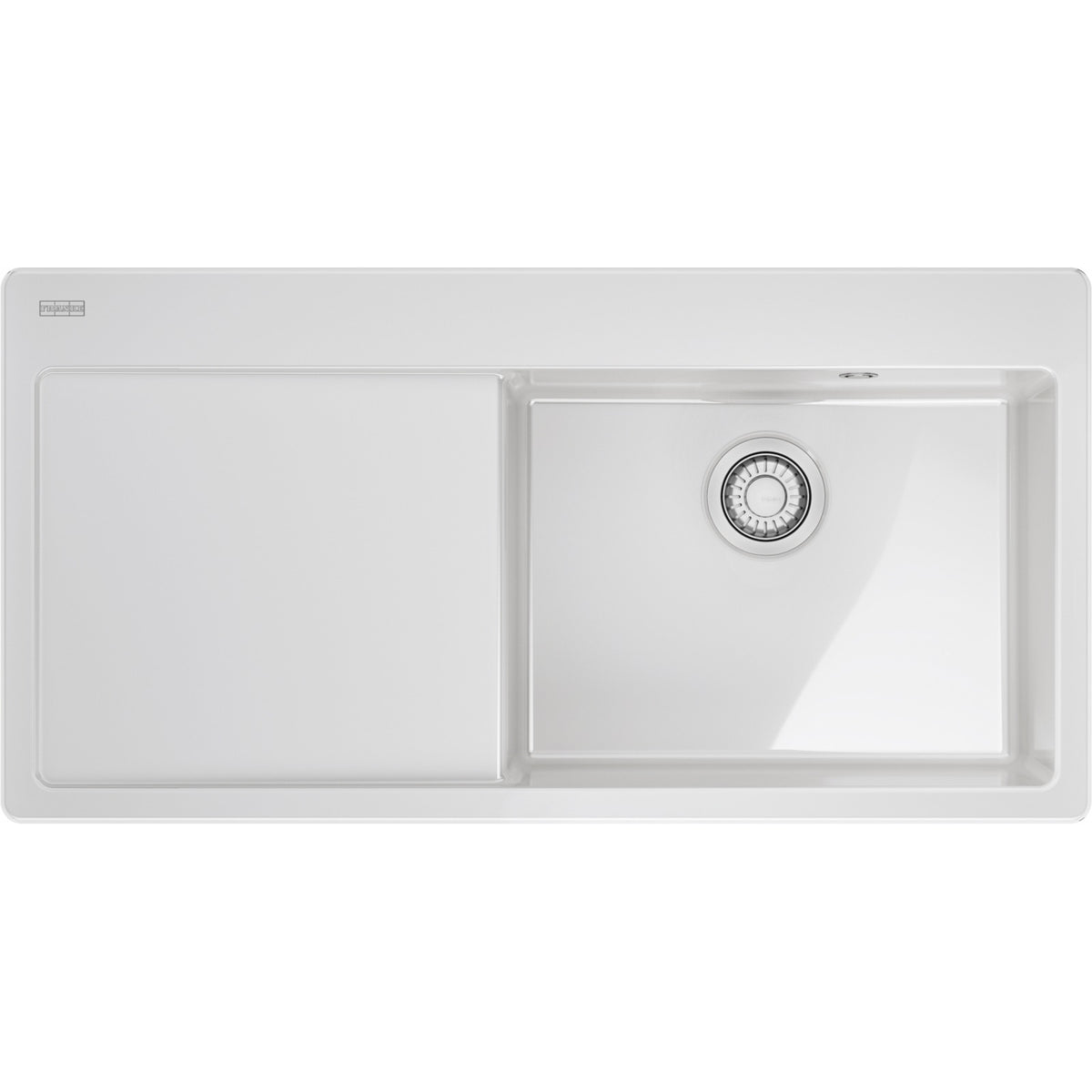 Franke Mythos X Fraceram MYK611-XL Blanc Uni – égouttoir à gauche