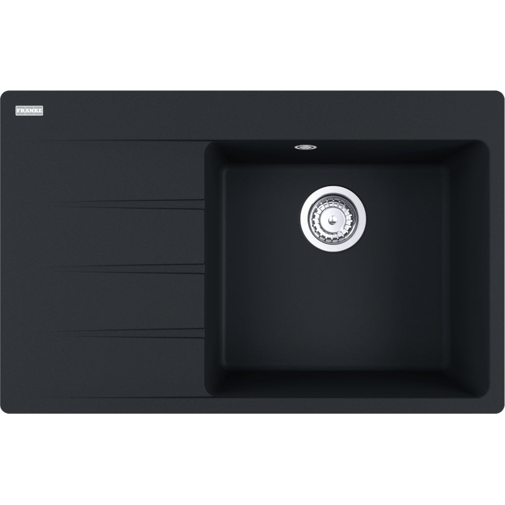 Franke Centro 2.0 Fragranite CNG611-78 – coloris Noir Mat, égouttoir à gauche
