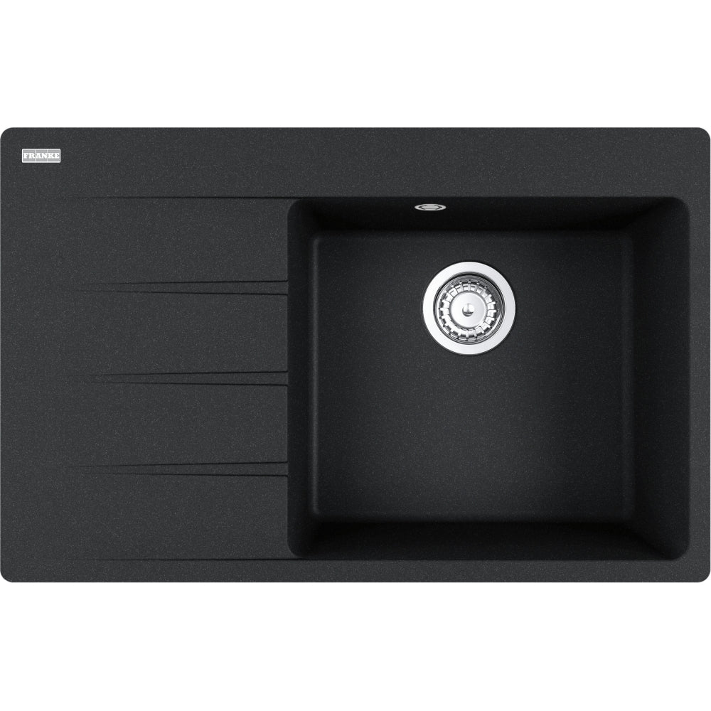 Franke Centro 2.0 Fragranite CNG611-78 – coloris Onyx, égouttoir à gauche
