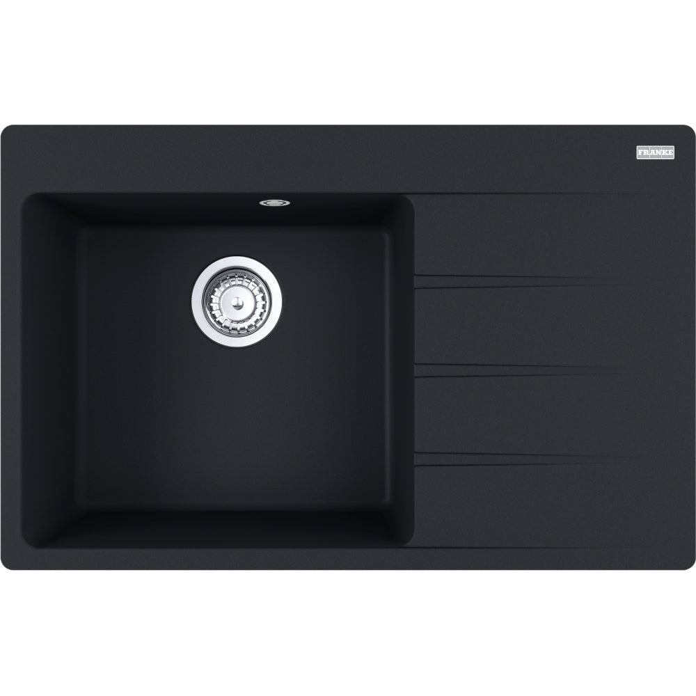 Franke Centro 2.0 Fragranite CNG611-78 – coloris Noir Mat, égouttoir à droite