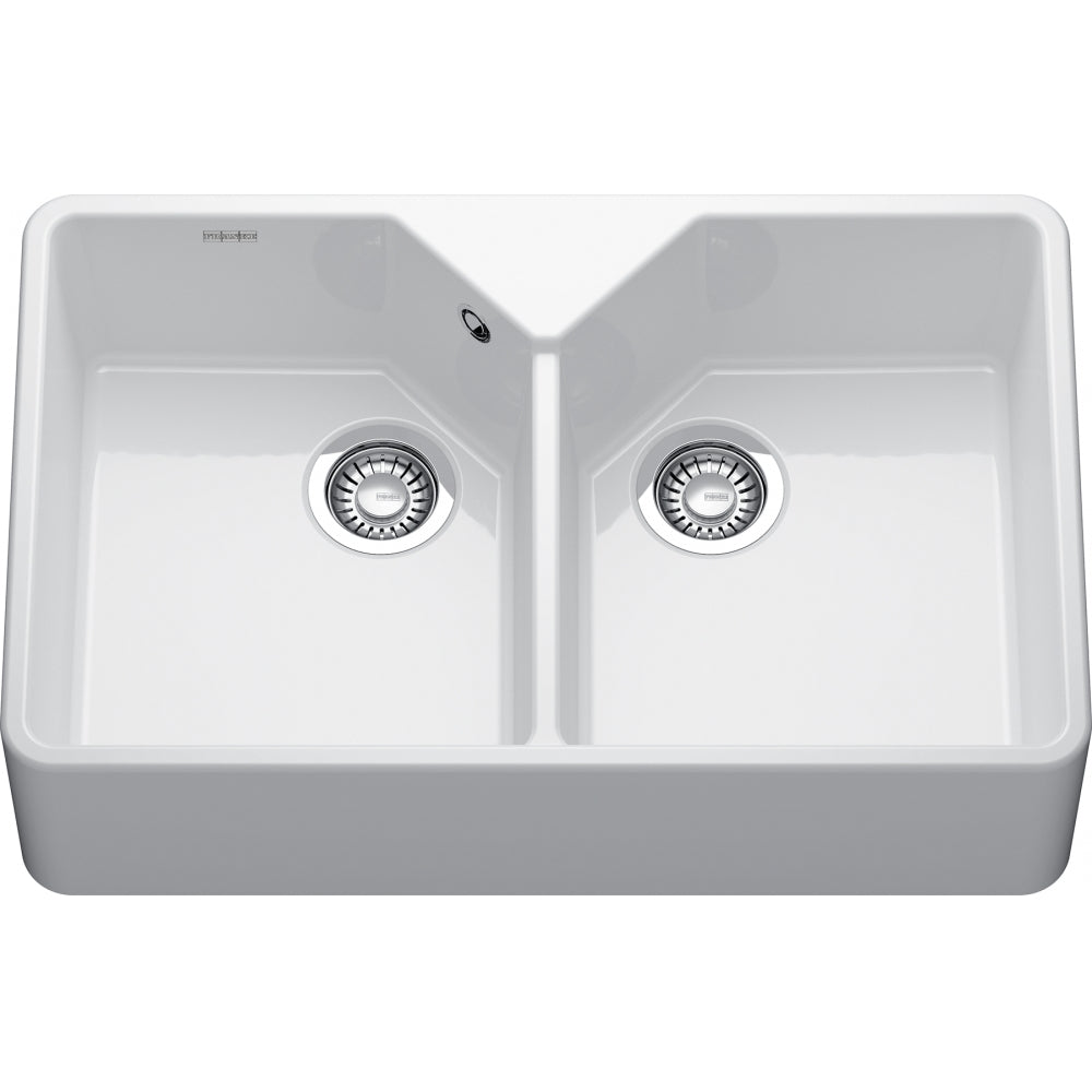 Évier Franke Belfast Fraceram BFK720-36-36 Blanc 2 cuves — vue principale