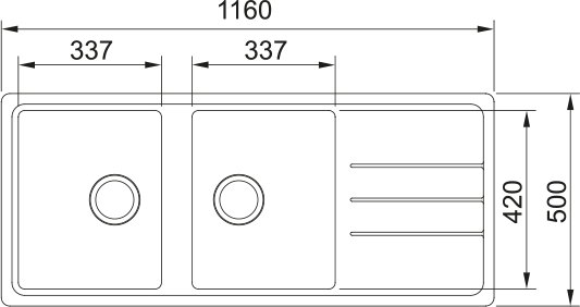 Franke Opale 621 Tectonite – schéma technique