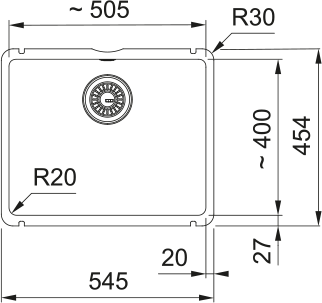 Franke Kubus Fraceram KXK110-51
