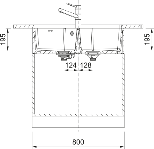 Franke Belfast Fraceram BFK720-36-36 — dessin technique et dimensions 2