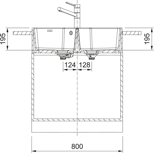 Franke Belfast Fraceram BFK720-36-36 — dessin technique et dimensions 4