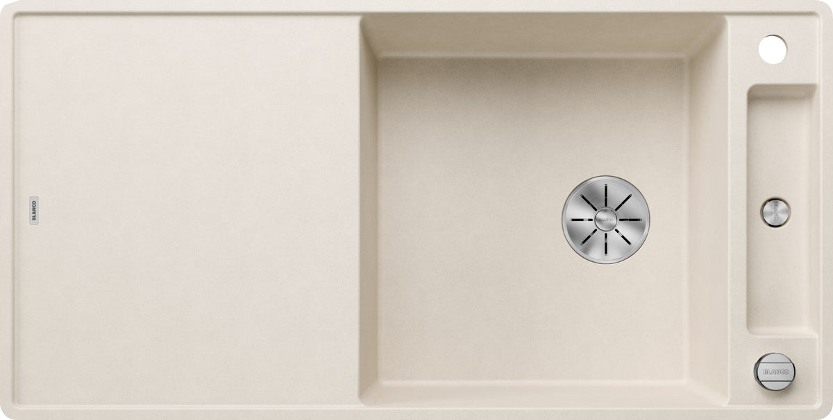 Blanco Axia III XL 6S-F Silgranit avec planche en verre – coloris Blanc Soft