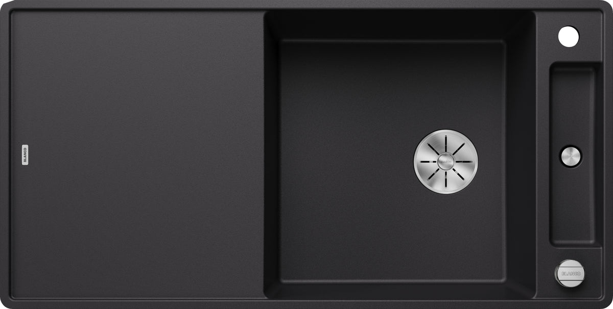 Blanco Axia III XL 6S-F Silgranit avec planche en verre – coloris Noir