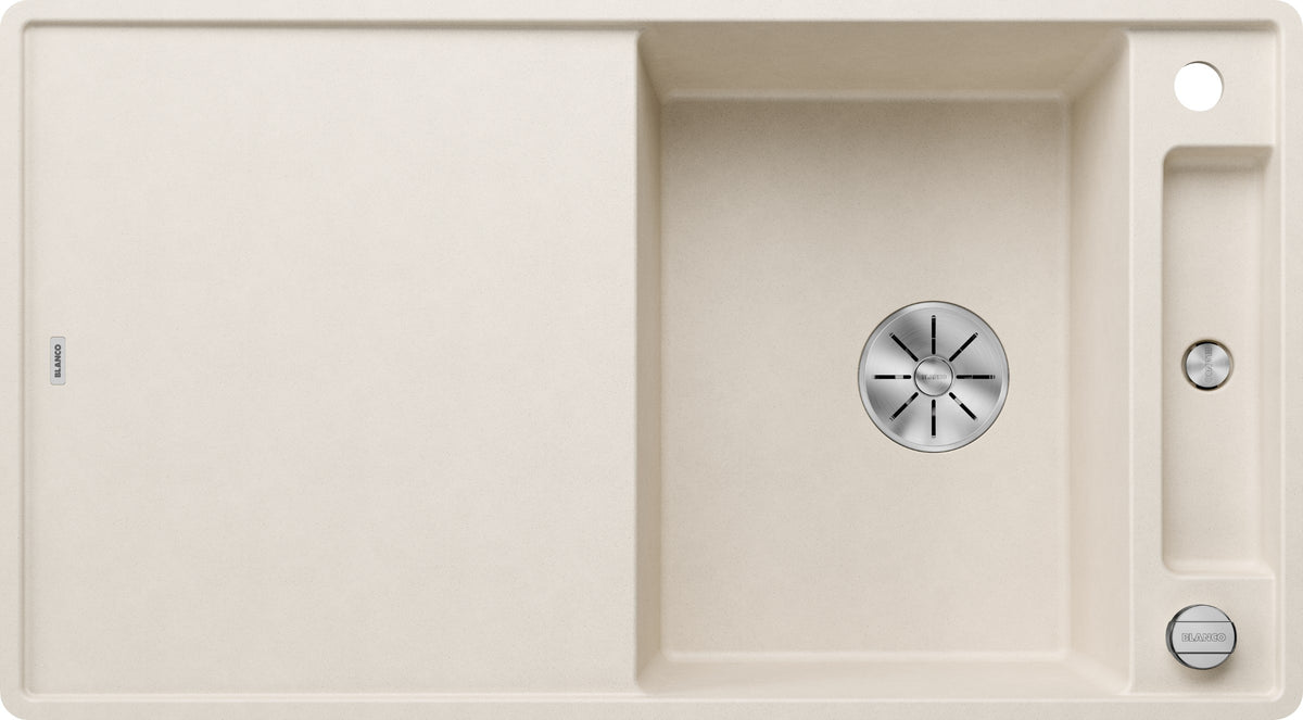 Blanco Axia III 5S-F Silgranit avec planche en verre – coloris Blanc Soft