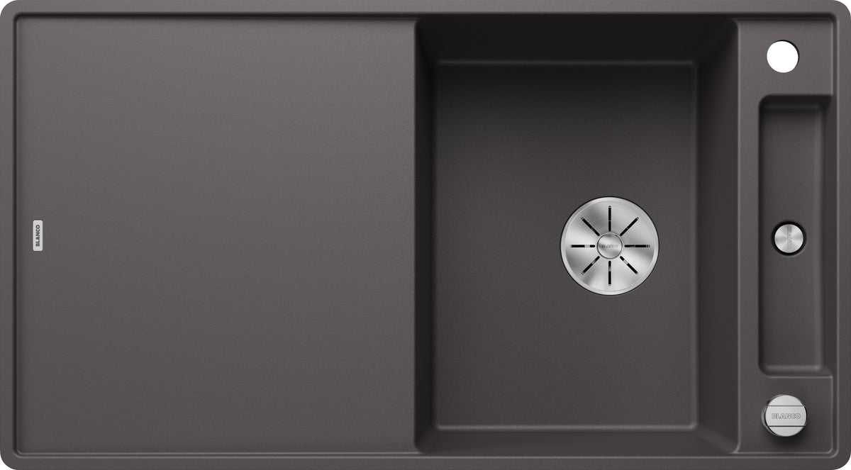 Blanco Axia III 5S-F Silgranit avec planche en verre – coloris Gris Rocher