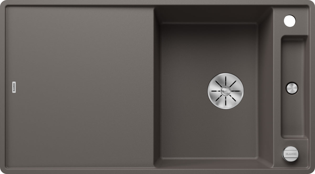 Blanco Axia III 5S-F Silgranit avec planche en verre – coloris Gris Volcan