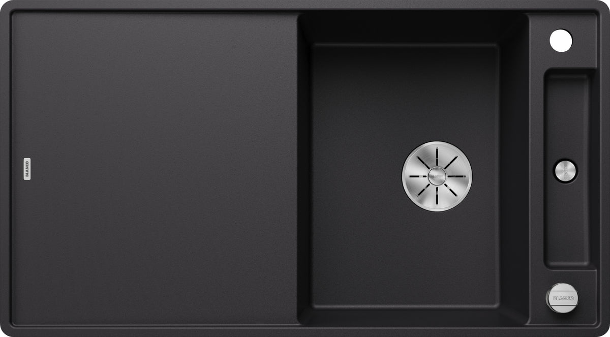 Blanco Axia III 5S-F Silgranit avec planche en verre – coloris Noir