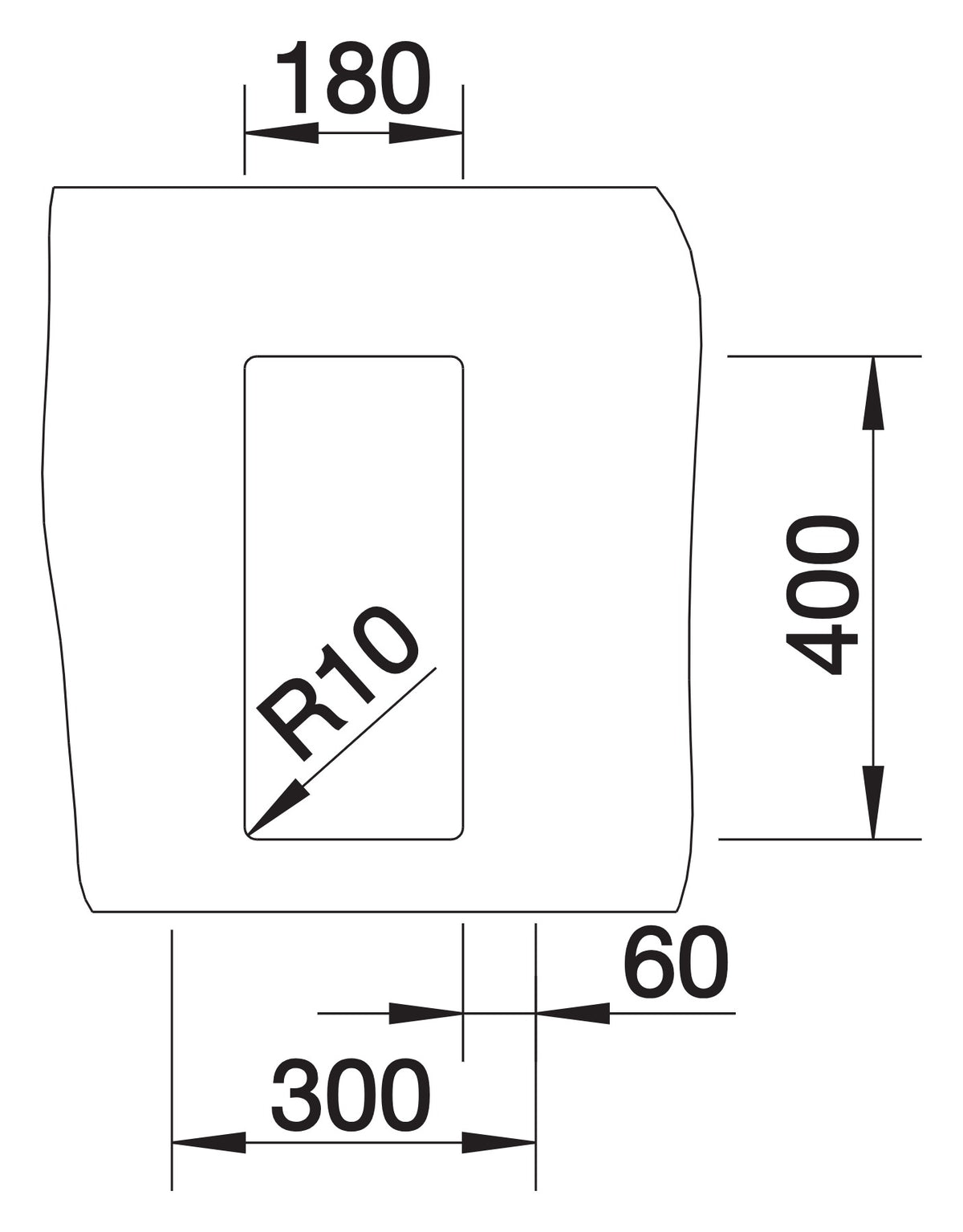 Schéma de découpe Blanco Claron 180-U