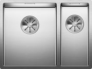 Évier Blanco Claron 340/180-U inox satiné, grande cuve à gauche