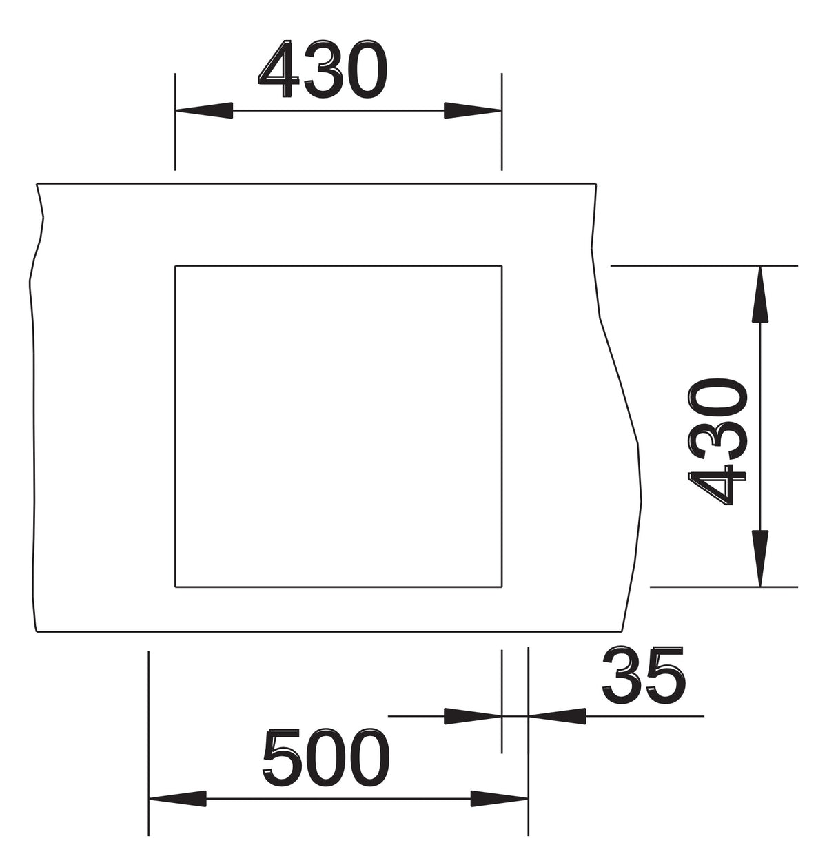 Schéma de découpe Blanco Claron 400-IF