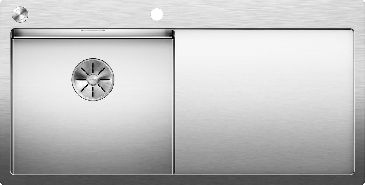 Évier Blanco Claron 5 S-IF/A inox satiné, égouttoir à droite