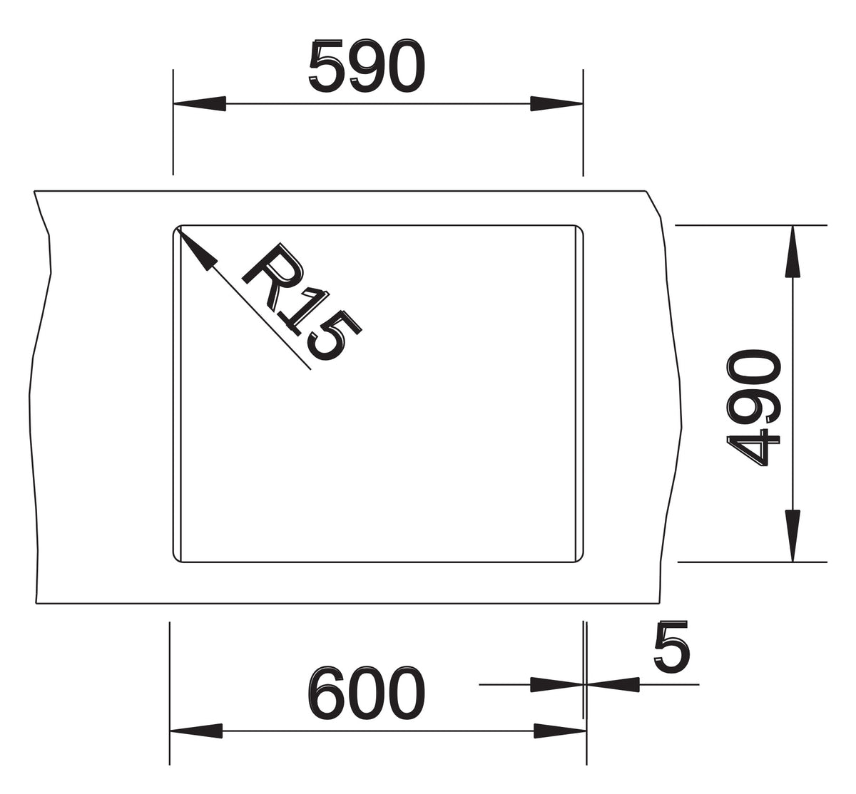 Schéma de découpe Blanco Claron 550-IF/A