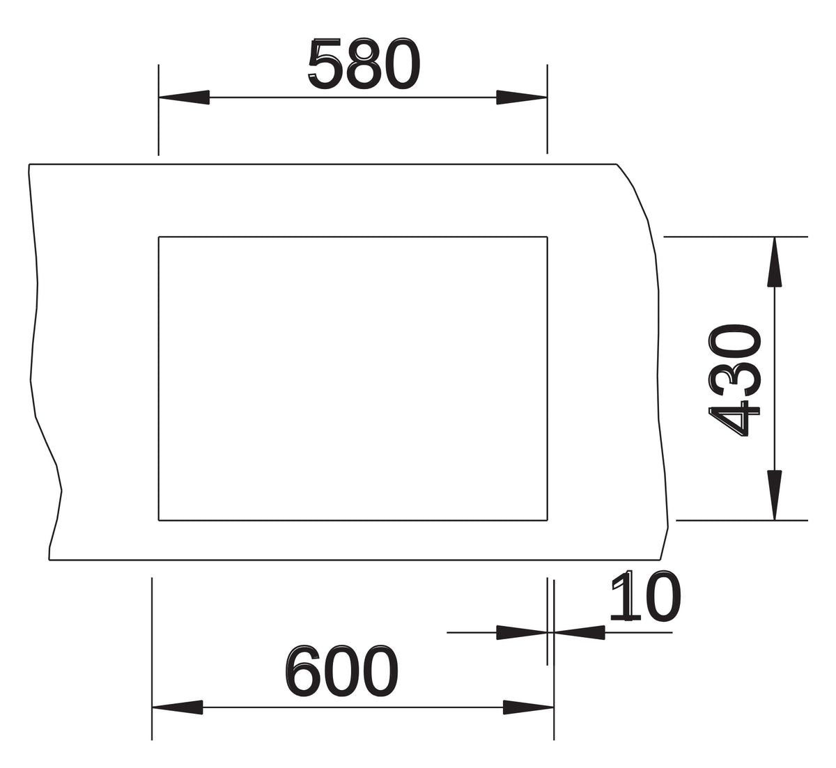 Schéma de découpe Blanco Claron 550-IF
