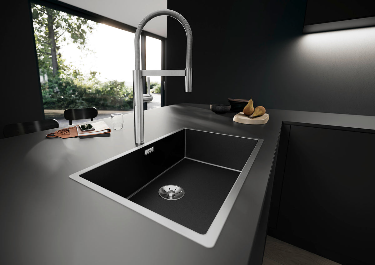 Blanco Claron 700-IF Durinox Dark Steel – détail de la cuve installée