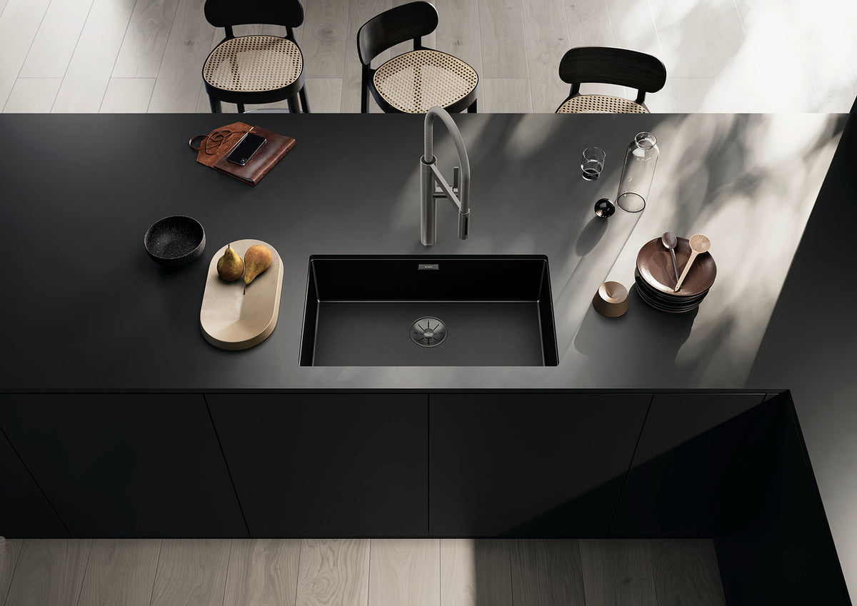 Blanco Claron 700-U Durinox Dark Steel – mise en situation
