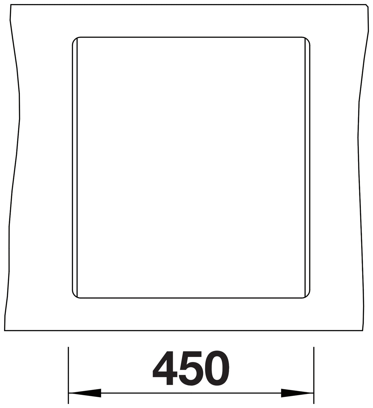 Blanco Dalago 45-F Silgranit – découpe