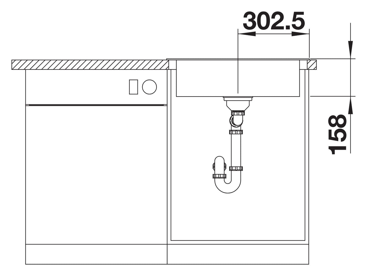 Blanco Dana 6 Inox – coupe d'installation
