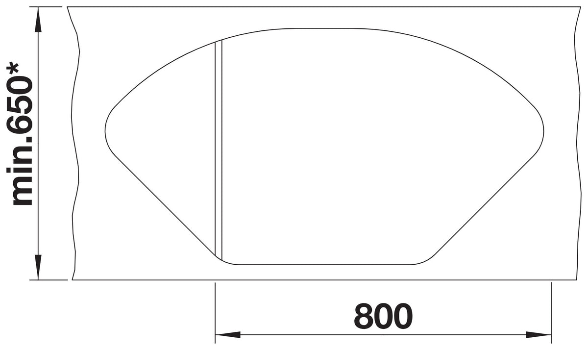 Blanco Delta II-F Silgranit – découpe